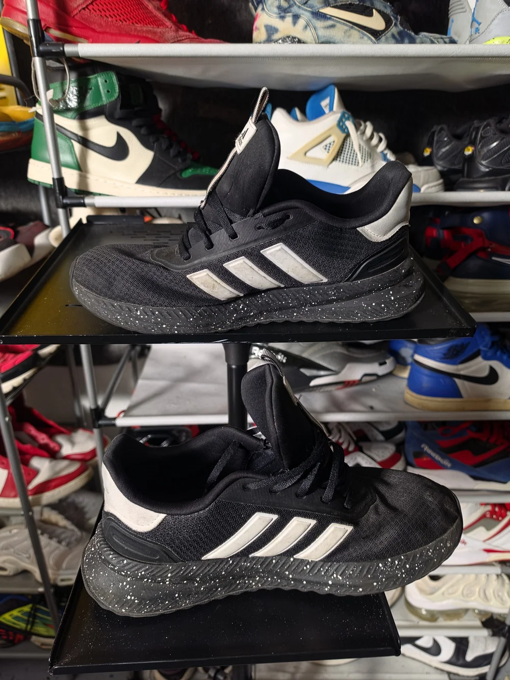 🔥 adidas X PLR Path Men Size 11 Black Athletic Shoes with White Stripes
